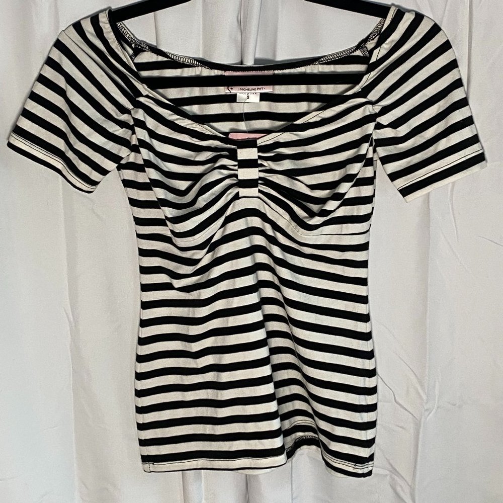 Deadly Dames by Micheline Pit Striped Top NWT